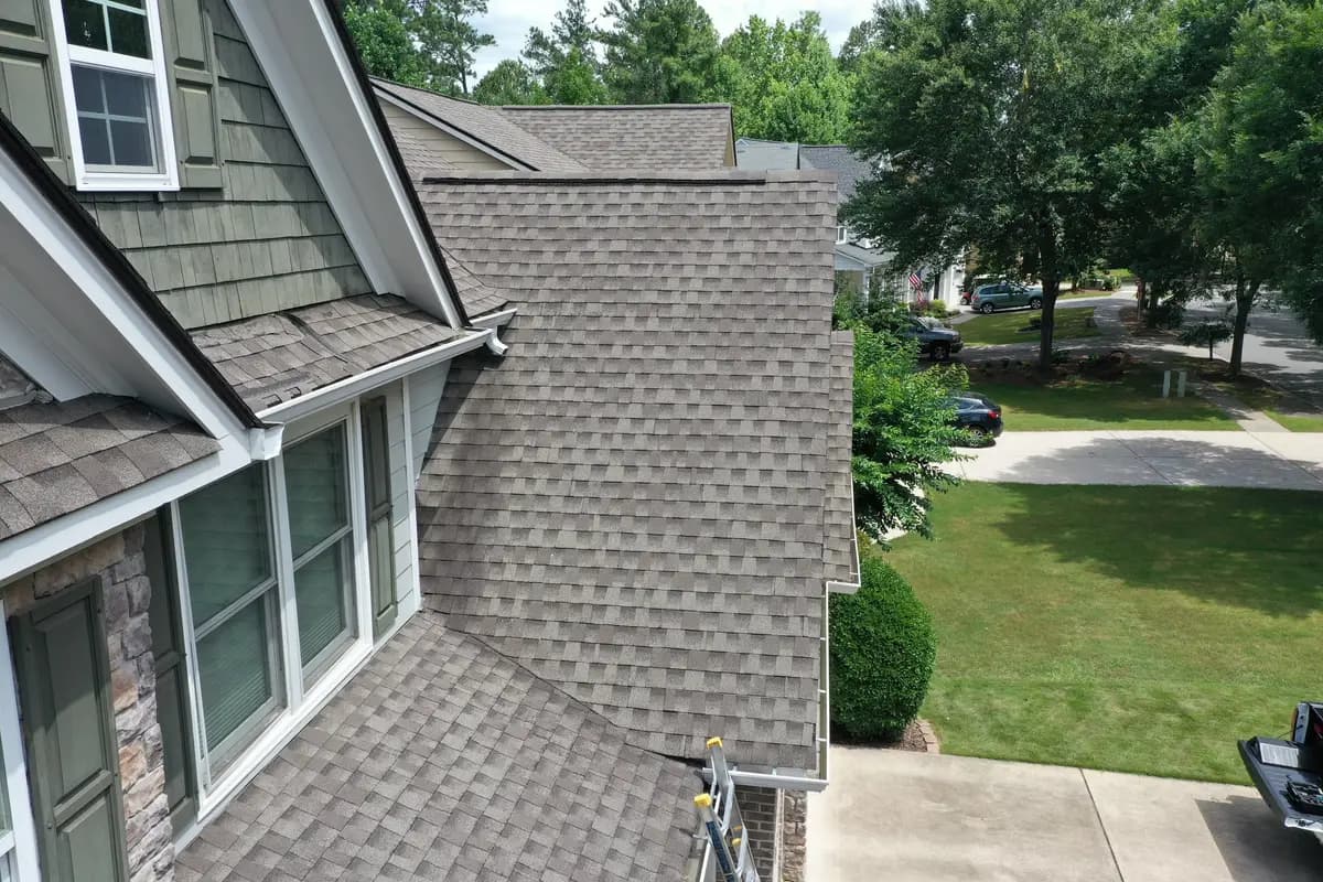 Shingle roof and dormer on a Canton, GA home serviced by Platinum Roofing