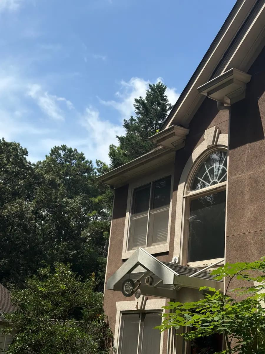 Front of a Johns Creek, GA home where Platinum Roofing worked