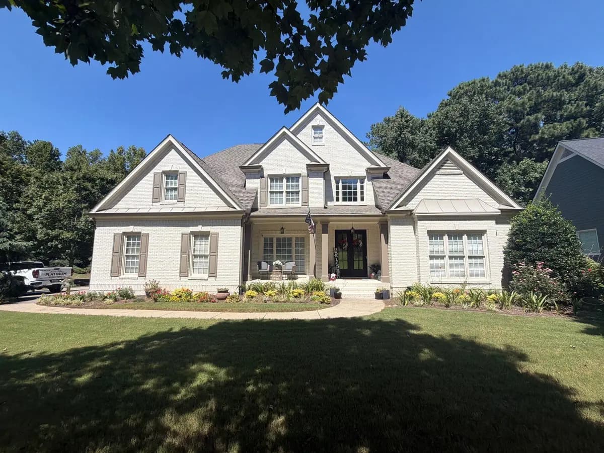 Finished roof on a two-story home in Kennesaw, GA